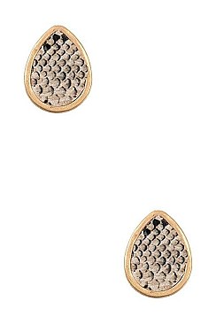 TEARDROP SNAKE PATTERN POST EARRING