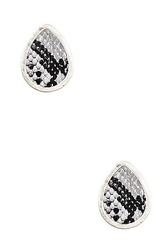 TEARDROP SNAKE PATTERN POST EARRING