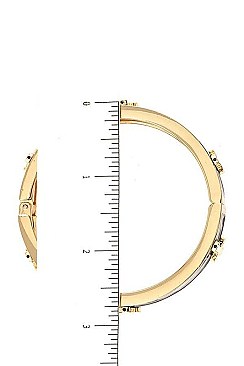 HINGE CROSS ACCENT BANGLE BRACELET
