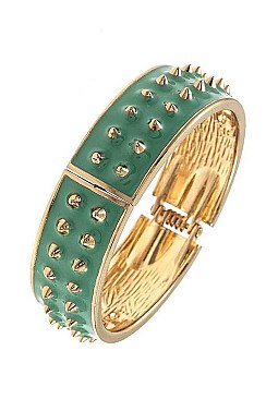 SPIKED HINGE BANGLE BRACELET