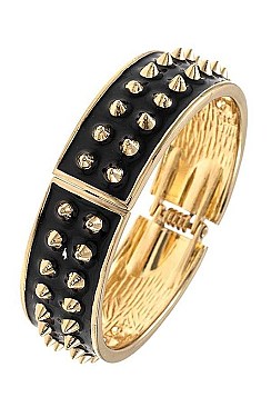 SPIKED HINGE BANGLE BRACELET