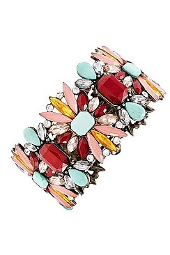 ORNATE FLORAL GEM BRACELET