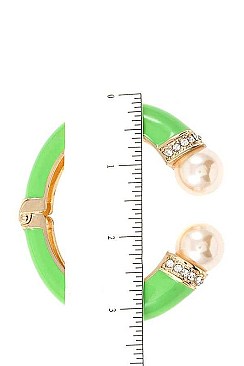 HINGE PEARL TIP CUFF BRACELET