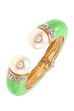 HINGE PEARL TIP CUFF BRACELET
