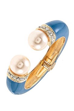 HINGE PEARL TIP CUFF BRACELET