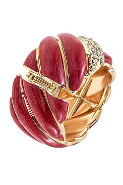 PAVED RHINESTONE LINED HINGE BANGLE