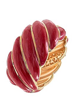 PAVED RHINESTONE LINED HINGE BANGLE