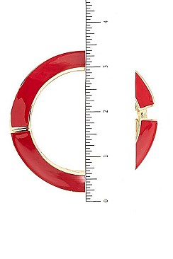 TWO TONE WAVE HINGE BANGLE BRACELET