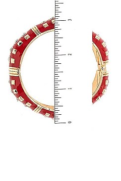 METAL ACCENT SQUARE BANGLE BRACELET