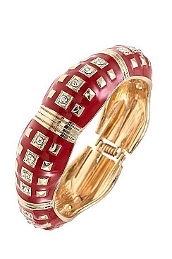METAL ACCENT SQUARE BANGLE BRACELET