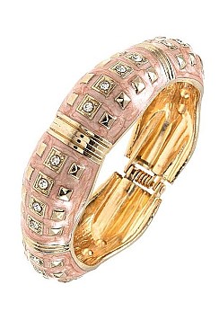 METAL ACCENT SQUARE BANGLE BRACELET