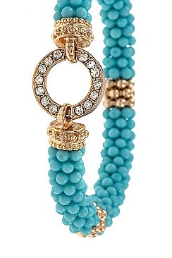 STYLISH BEADED BRACELET RING