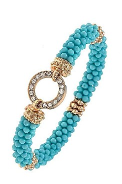 STYLISH BEADED BRACELET RING