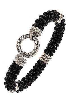 STYLISH BEADED BRACELET RING