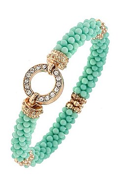 STYLISH BEADED BRACELET RING