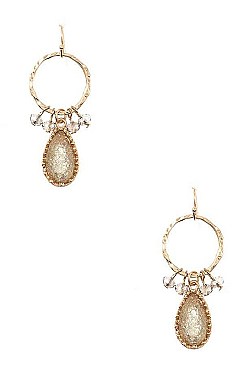 DRUZY STONE DROP EARRING
