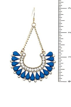 ORNATE FRAMED GEM DROP EARRING