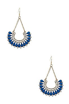 ORNATE FRAMED GEM DROP EARRING