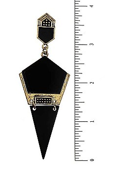 DIAMOND SHAPE LINK DROP EARRING