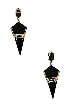 DIAMOND SHAPE LINK DROP EARRING