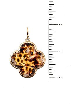 PACK OF 2 CLOVER RESIN DANGLE EARRING