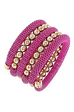 DETAILED MESH WRAP BRACELET