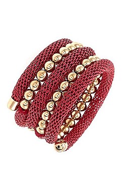 DETAILED MESH WRAP BRACELET