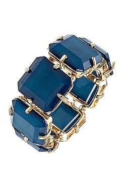 SQUARE LINK FACETED BRACELET