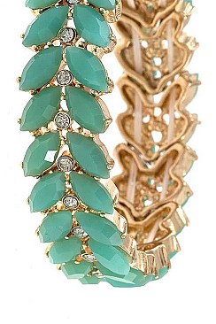 DOUBLE ROW FACETED STONE BRACELET
