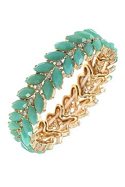 DOUBLE ROW FACETED STONE BRACELET