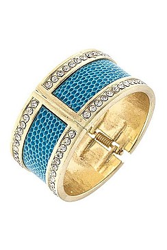 HINGED SNAKE PATTERN BANGLE BRACELET