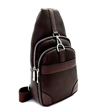 Unisex Multi-Pocket Clip-Lock Cross Body Sling Bag MH-A11-1073