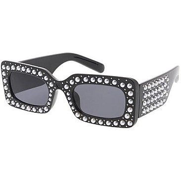Pack of 12 Studded Shield Sunglasses