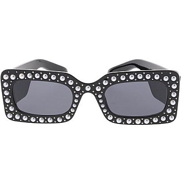 Pack of 12 Studded Shield Sunglasses