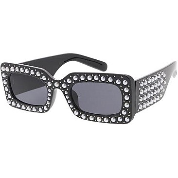 Pack of 12 Studded Shield Sunglasses