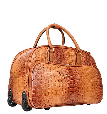 Crocodile Rolling Travel Duffle Bag - Weekender Bag