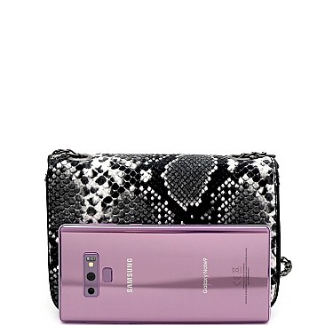 TURN-LOCK ACCENT SNAKE CROSS BODY
