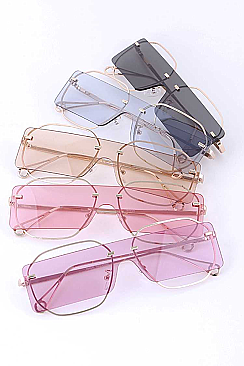 Pack of 12 Rimless Shade Iconic Sunglasses