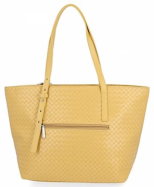 David Jones Paris Woven Scarfed Tote Bag