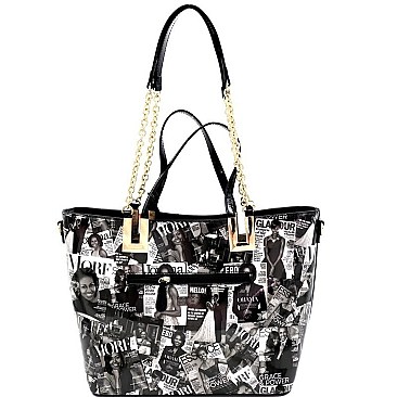 MICHELLE OBAMA PURSES, CHAIN TOTE WALLET SET