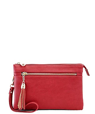 Multi Compartment Cross Body Clutch Bag