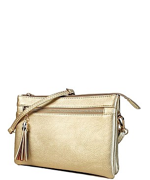 Multi Compartment Cross Body Clutch Bag