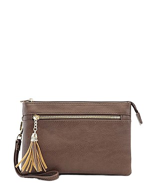 Multi Compartment Cross Body Clutch Bag