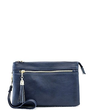 Multi Compartment Cross Body Clutch Bag