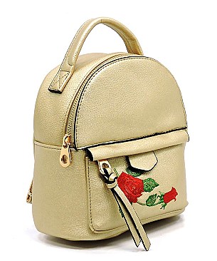 Fashion Embroidered Flower  Backpack