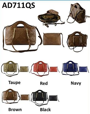 2-IN-1 Quilted Shopper Tote with Pouch