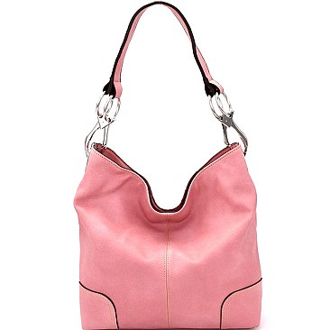 AJ641-LP Side Ring Large Hooked 2-Way Single Strap Hobo