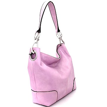 AJ641-LP Side Ring Large Hooked 2-Way Single Strap Hobo