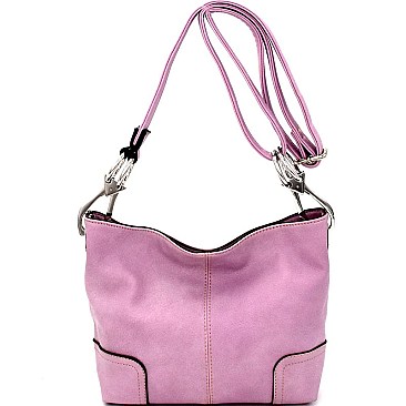 AJ642-LP Side Ring Large Hooked Cross Body Shoulder Bag