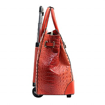 Ostrich Crocodile Print TRAVEL LUGGAGE